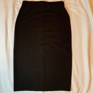Black ribbed pencil skirt size S